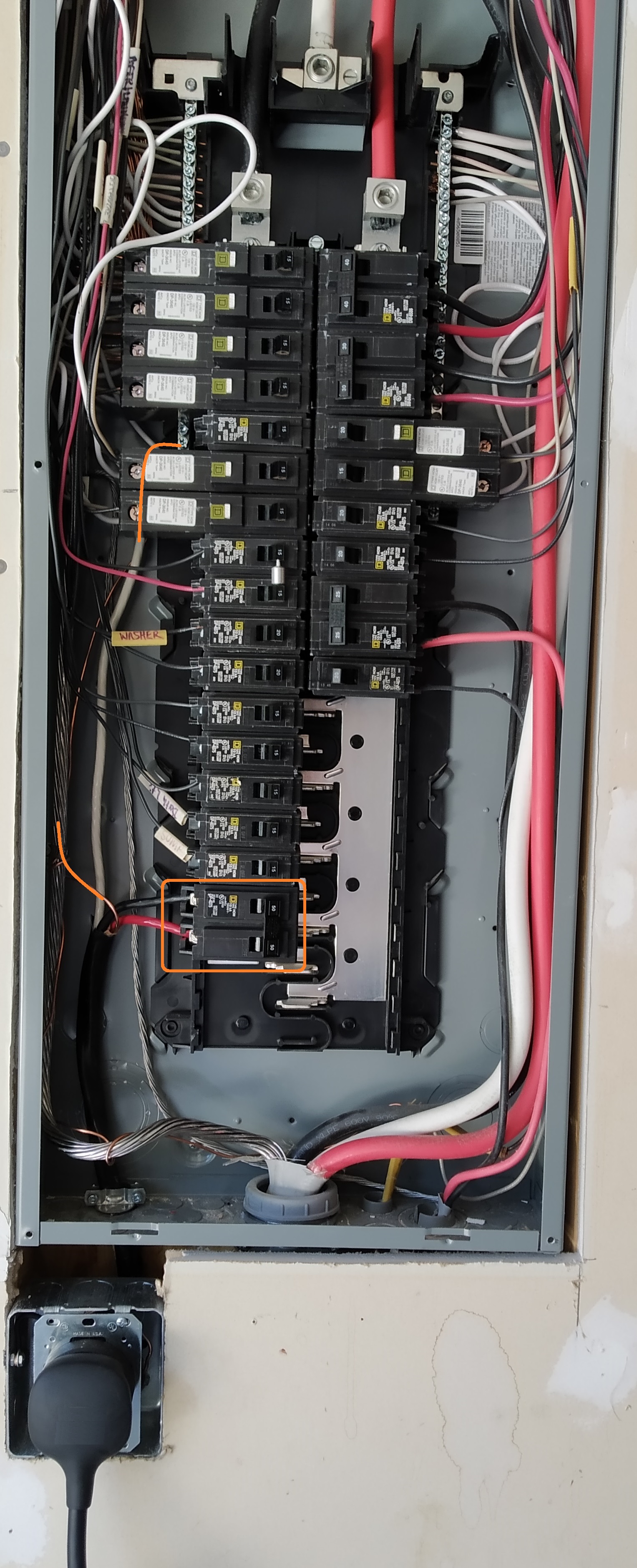 The relevant connections are highlighted in orange color.