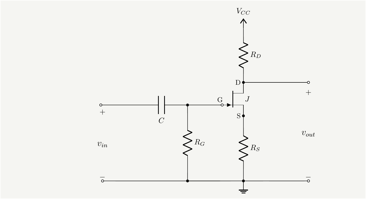 A simple common source amplifier.